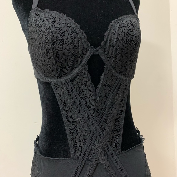 Victoria’s Secret Black Mesh & Lace Bodysuit - Picture 6 of 11